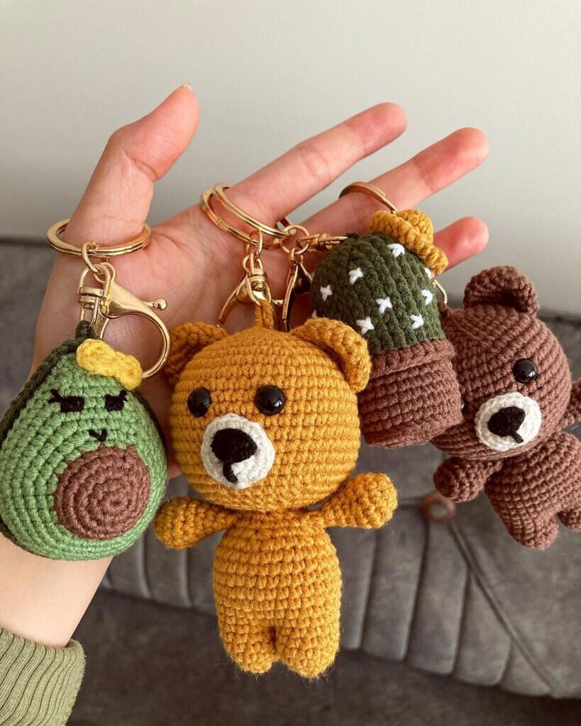 Amigurumi Bear Keychain Free Pattern 1