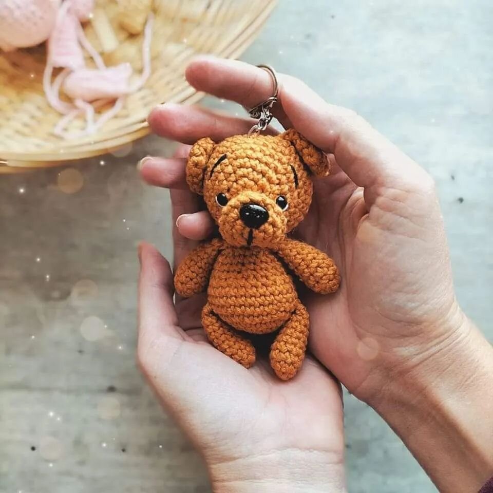 Amigurumi Bear Keychain Free Pattern 6