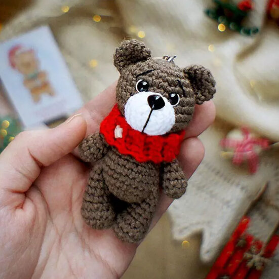 Amigurumi Bear Keychain Free Pattern