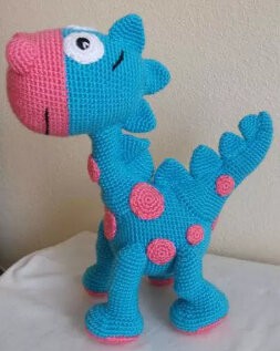 Amigurumi Blue Dinosaur Free Pattern