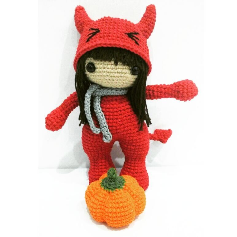 Amigurumi Boy in a Devil Costume Free Pattern 1