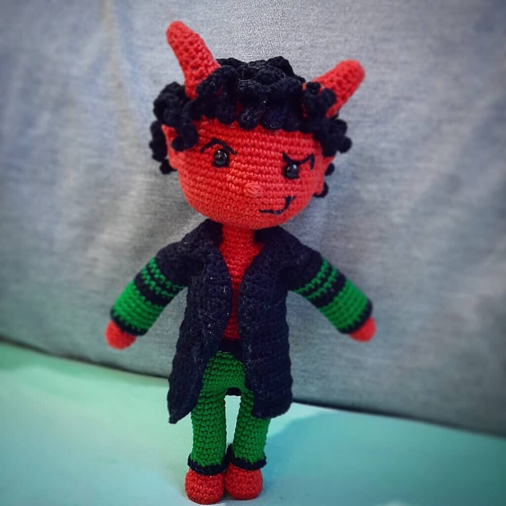 Amigurumi Boy in a Devil Costume Free Pattern 4