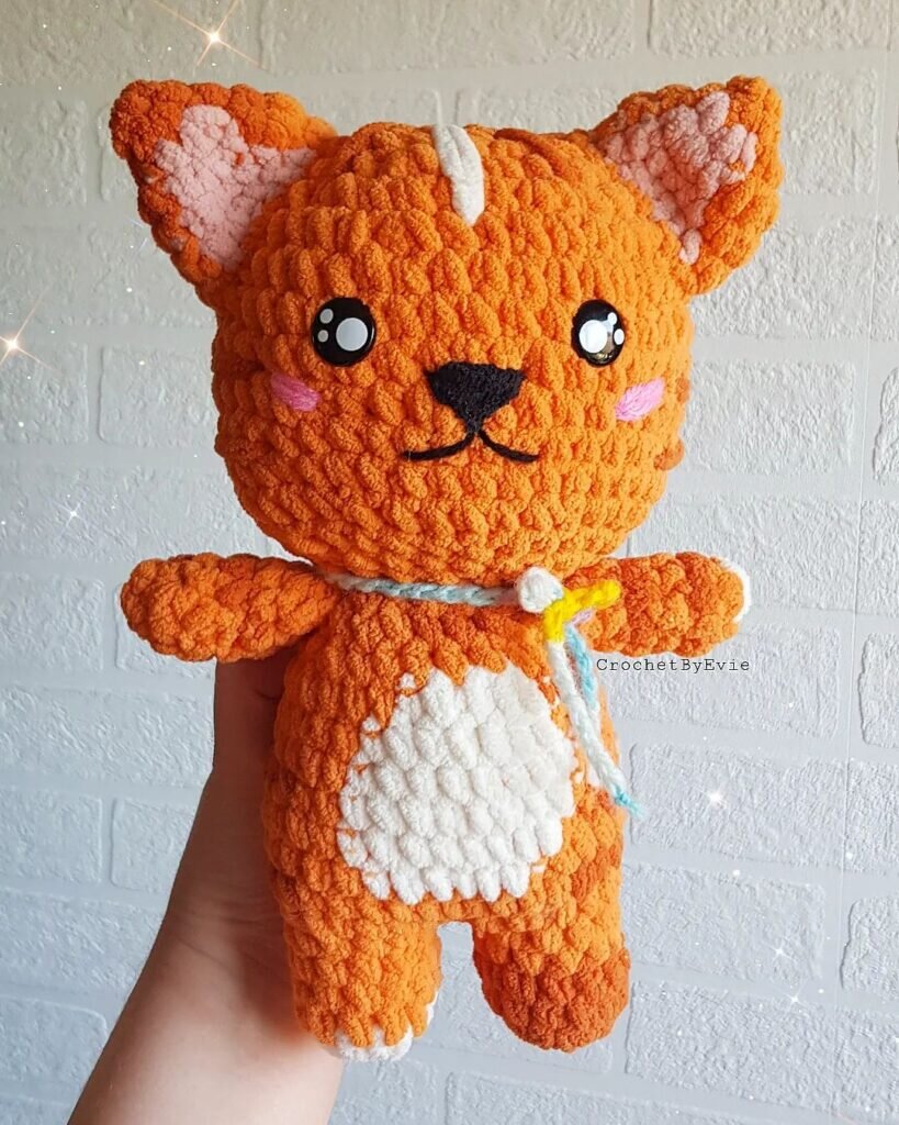 Amigurumi Cat Peach Crochet Pattern 1