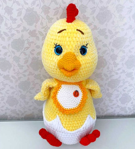 Amigurumi Chicken Toy Free Pattern 6