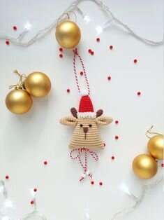 Amigurumi Christmas Deer Ornament Free Pattern 13