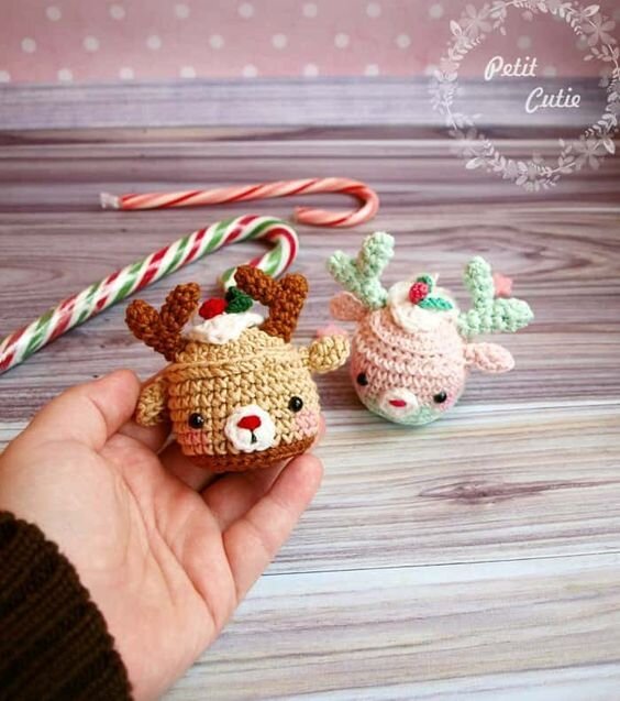 Amigurumi Christmas Deer Ornament Free Pattern 6