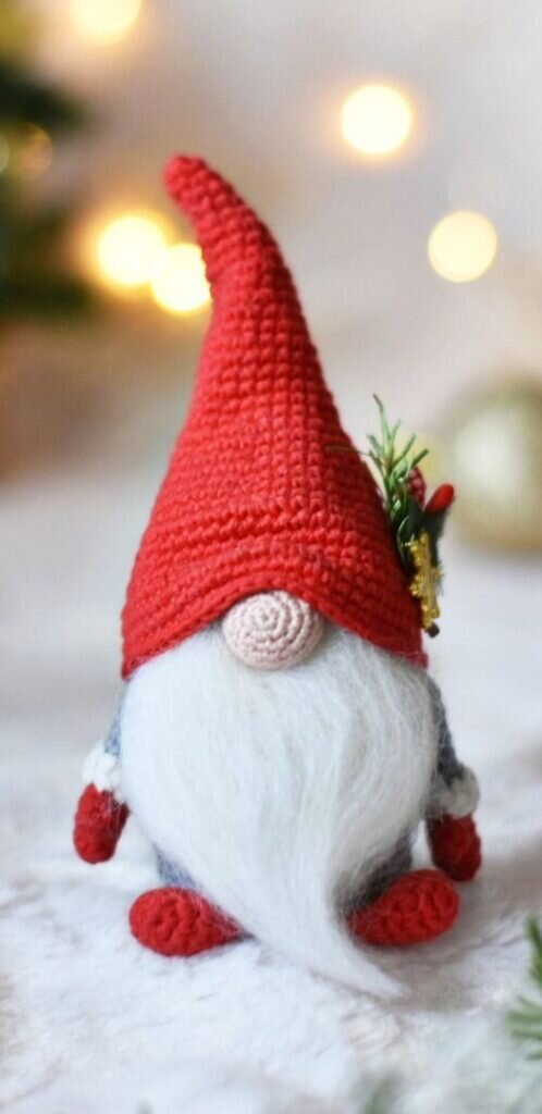 Amigurumi Christmas Dwarf Doll Free Pattern 6