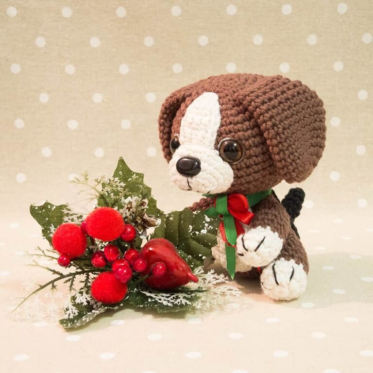 Amigurumi Christmas Mini Dog Free Pattern 3