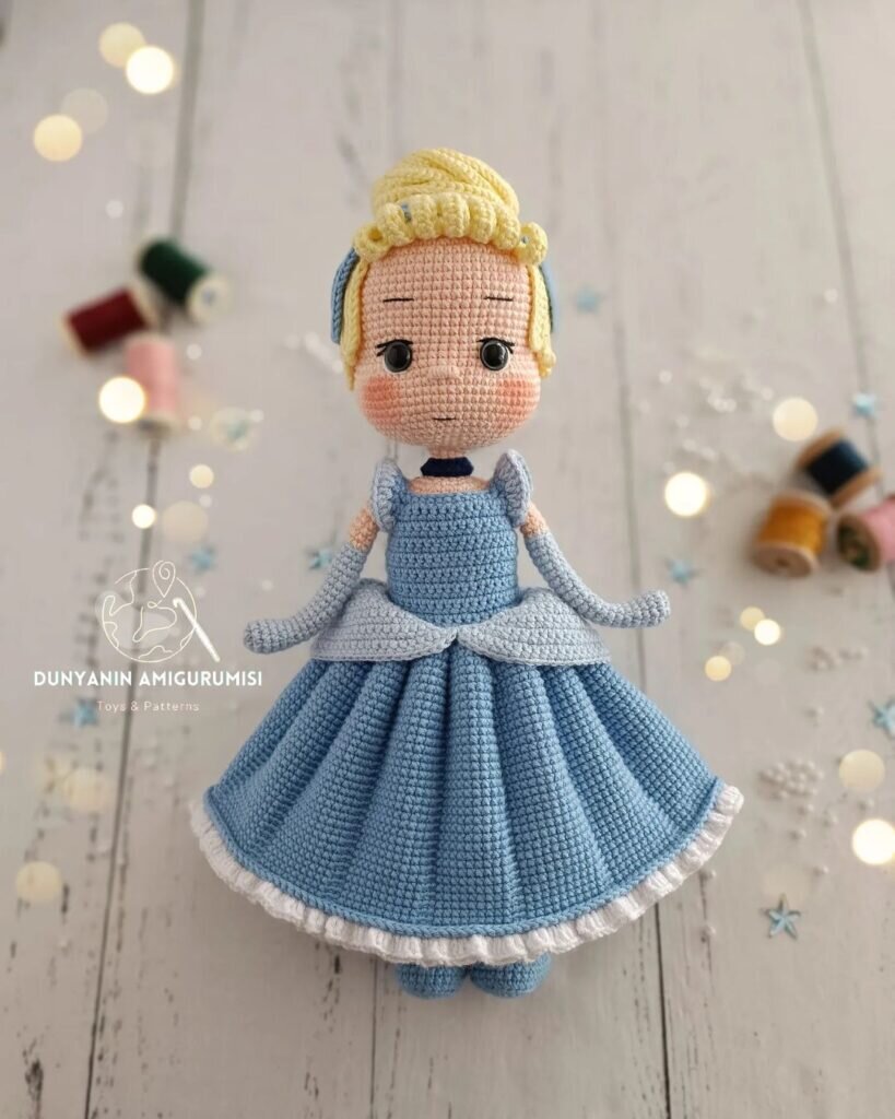 Amigurumi Cinderella Toy Free Pattern 14