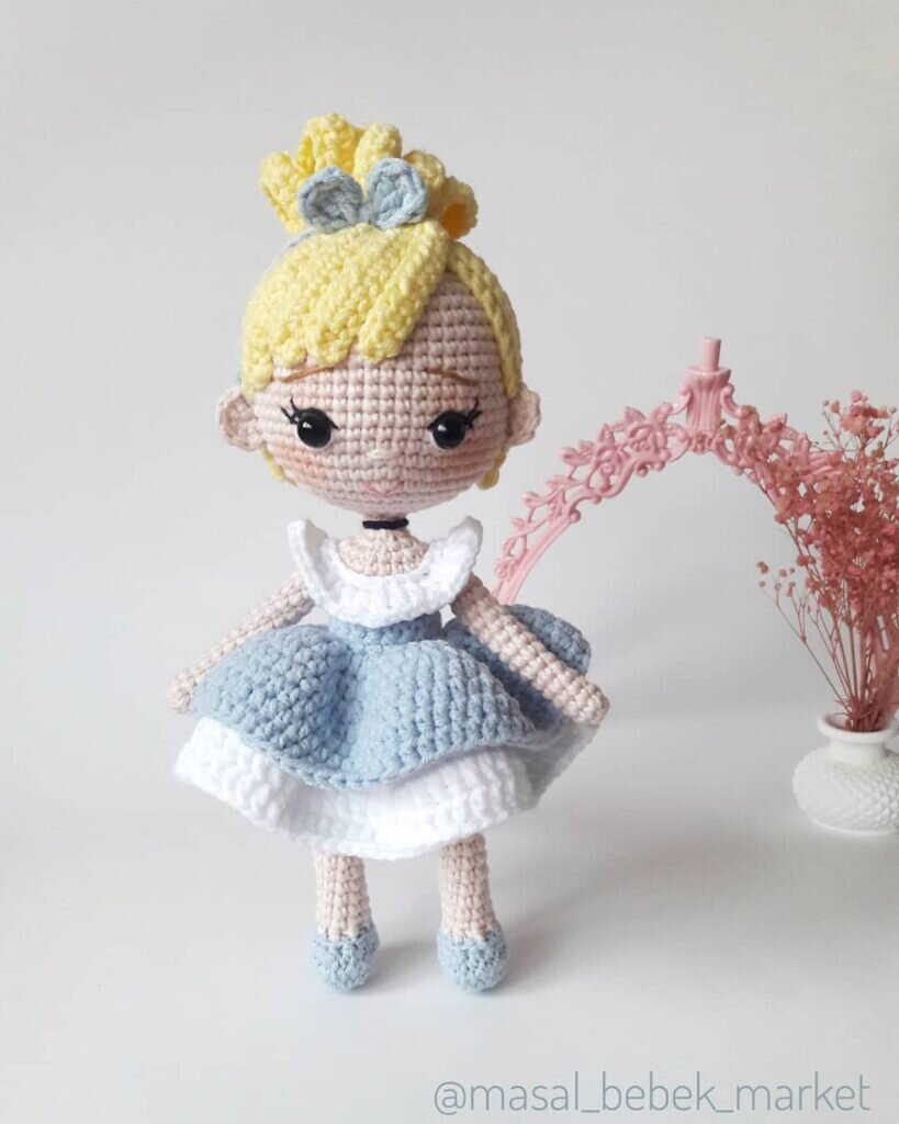 Amigurumi Cinderella Toy Free Pattern 8