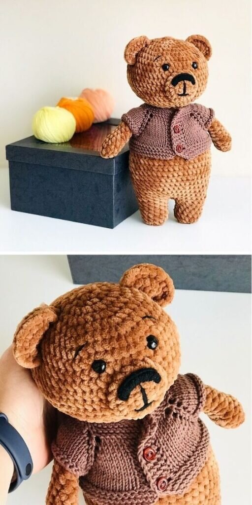 Amigurumi Crochet Brown Plush Bear Pattern 7