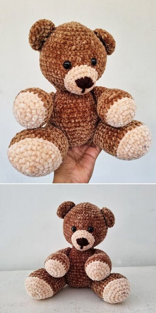 Amigurumi Crochet Brown Plush Bear Pattern 8