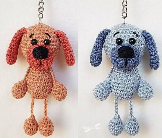 Amigurumi Dog Keychain Free Pattern