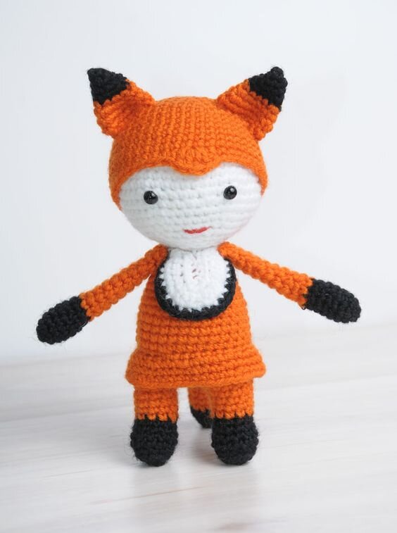 Amigurumi Doll in Fox Costume Free Pattern 3