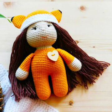 Amigurumi Doll in Fox Costume Free Pattern