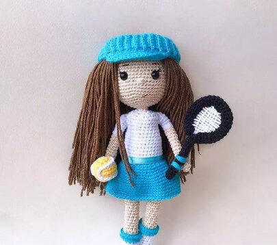 Amigurumi Doll Tennis Player Free Pattern