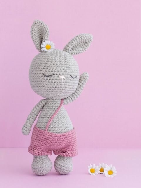 Amigurumi Flower Bunny Free Crochet Pattern 7