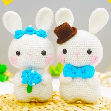 Amigurumi Flower Bunny Free Crochet Pattern 9