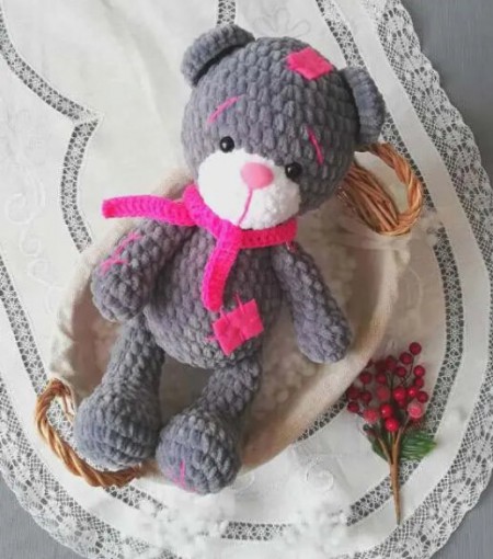 Amigurumi Gray Bear Crochet Pattern