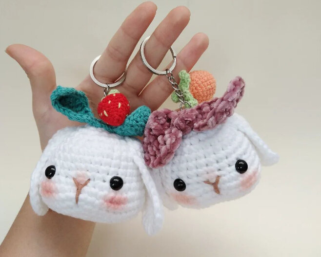 Amigurumi Keychain Bunny Crochet Pattern 2