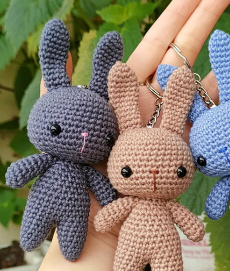 Amigurumi Keychain Bunny Crochet Pattern 6