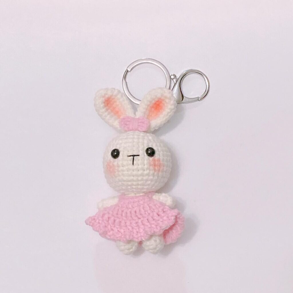 Amigurumi Keychain Bunny Crochet Pattern 8