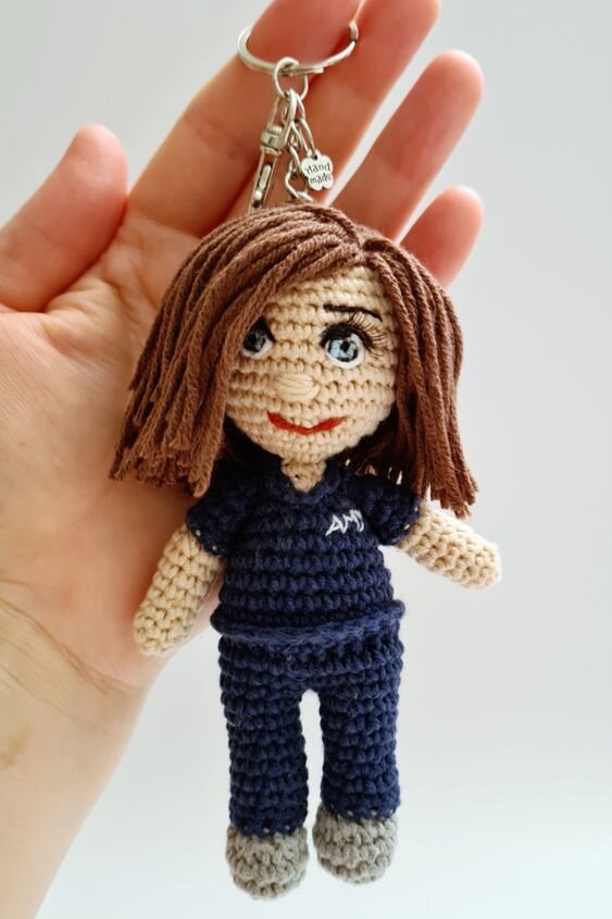 Amigurumi Keychain Doll Free Pattern 4