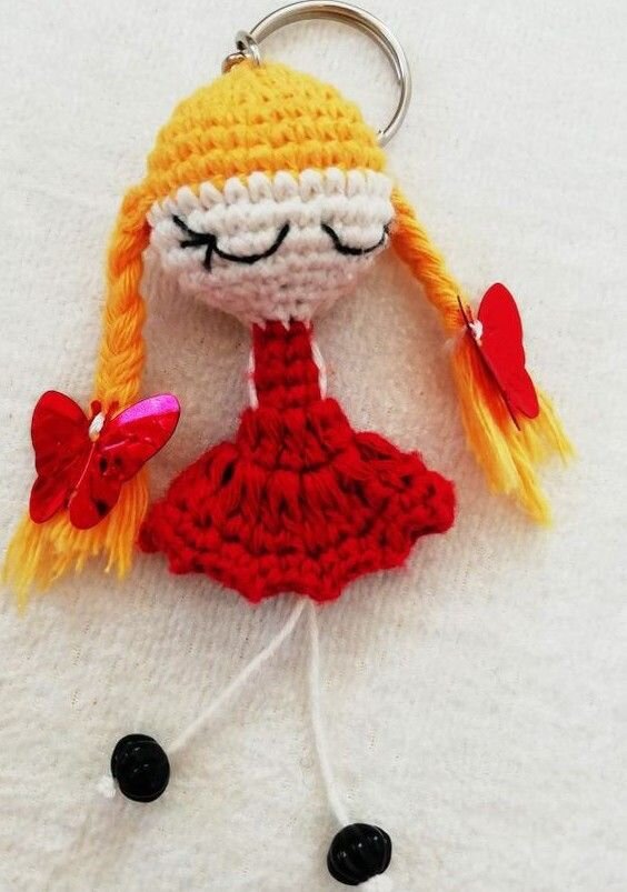 Amigurumi Keychain Doll Free Pattern 5