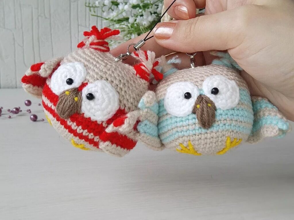 Amigurumi Keychain Owl Crochet Pattern 2