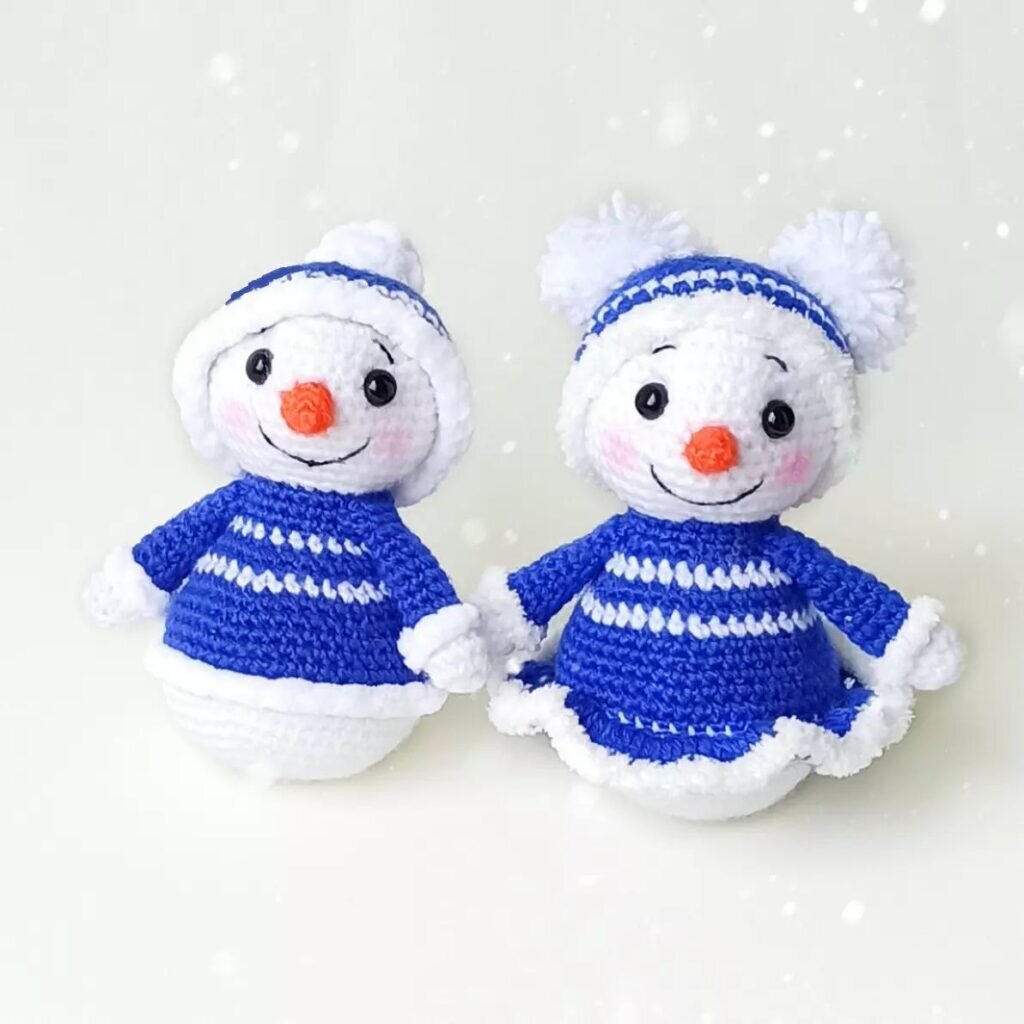 Amigurumi Little Snowman Free Crochet Pattern 6