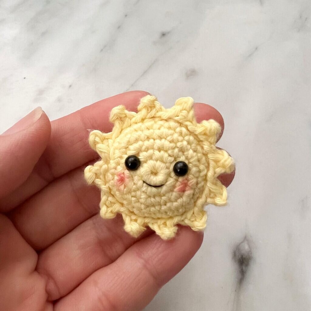 Amigurumi Magnet Sun Free Pattern 2