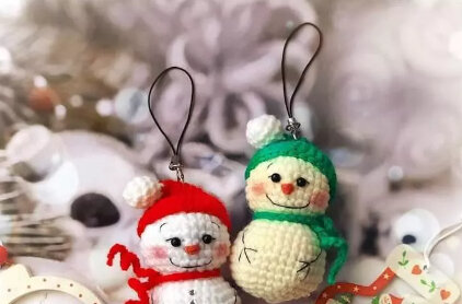 Amigurumi Mini Snowman Free Pattern