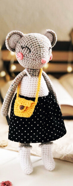 Amigurumi Mouse İn Dress Free Pattern 2