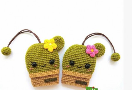 Amigurumi Pendant Cactus Free Crochet Pattern