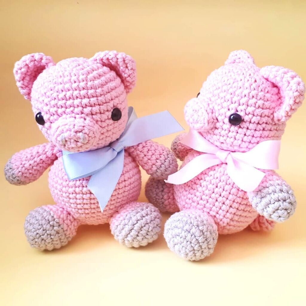 Amigurumi Pink Pig Free Pattern 4