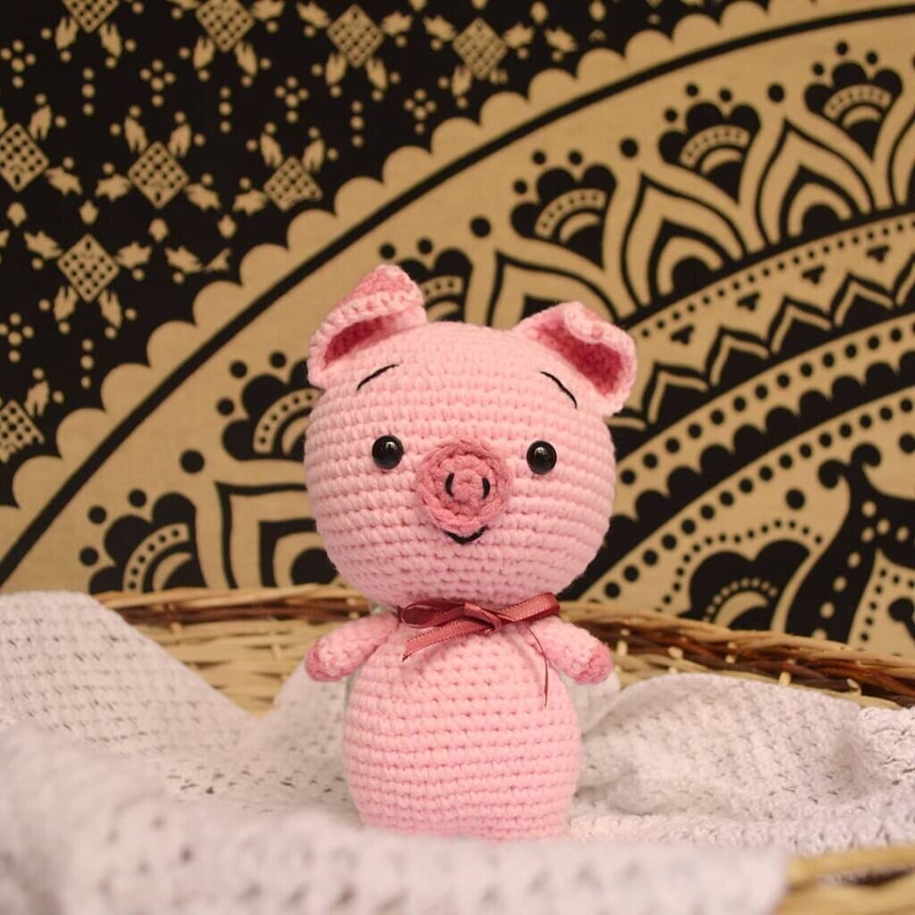 Amigurumi Pink Pig Free Pattern 5