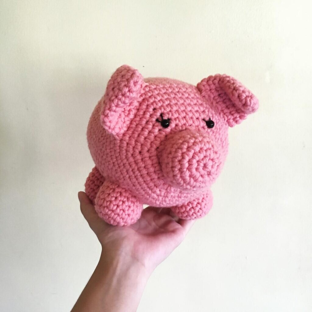 Amigurumi Pink Pig Free Pattern 7