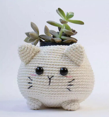 Amigurumi Pot Cat Free Pattern