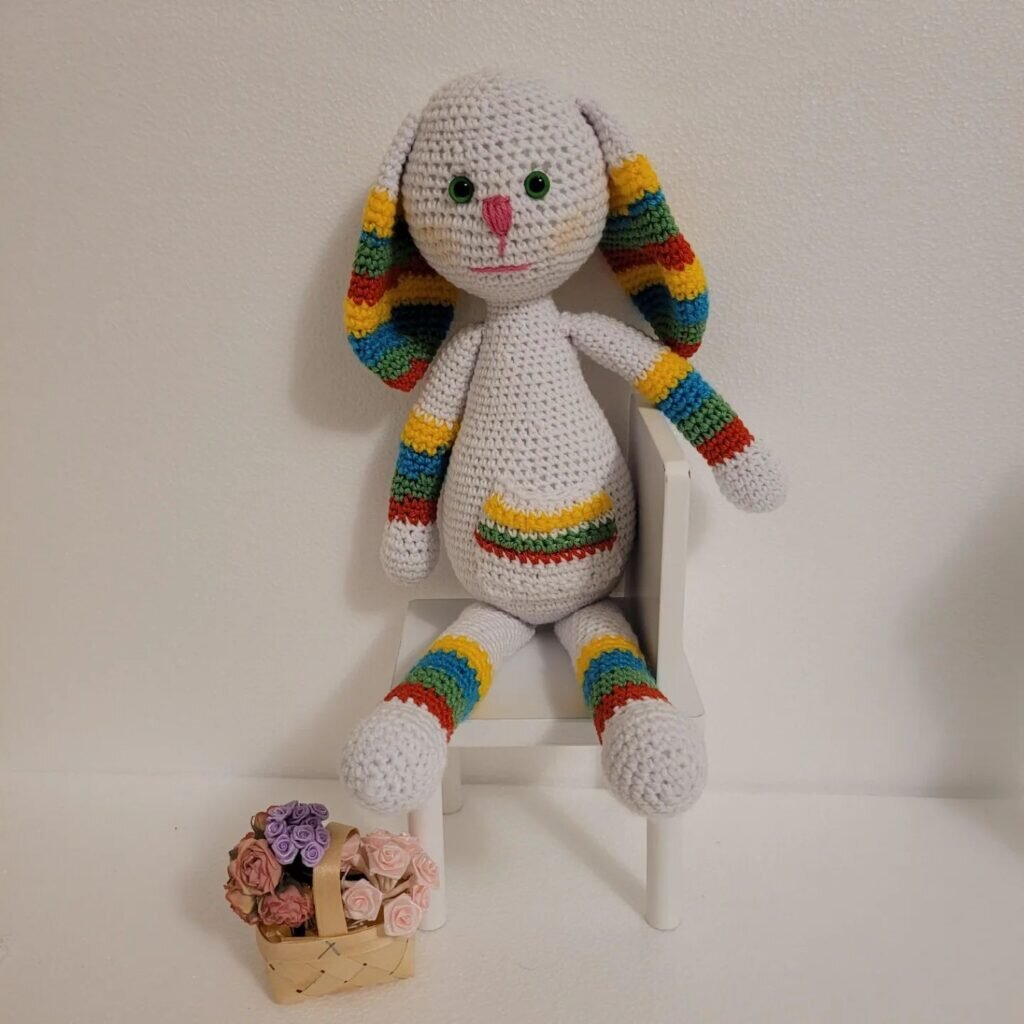 Amigurumi Rainbow Bunny Free Pattern 3