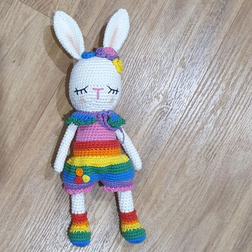 Amigurumi Rainbow Bunny Free Pattern 5