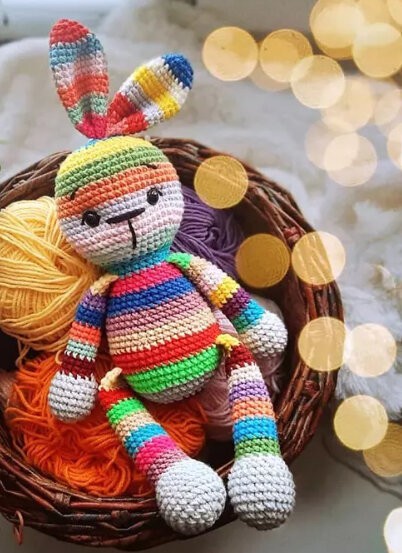 Amigurumi Rainbow Bunny Free Pattern
