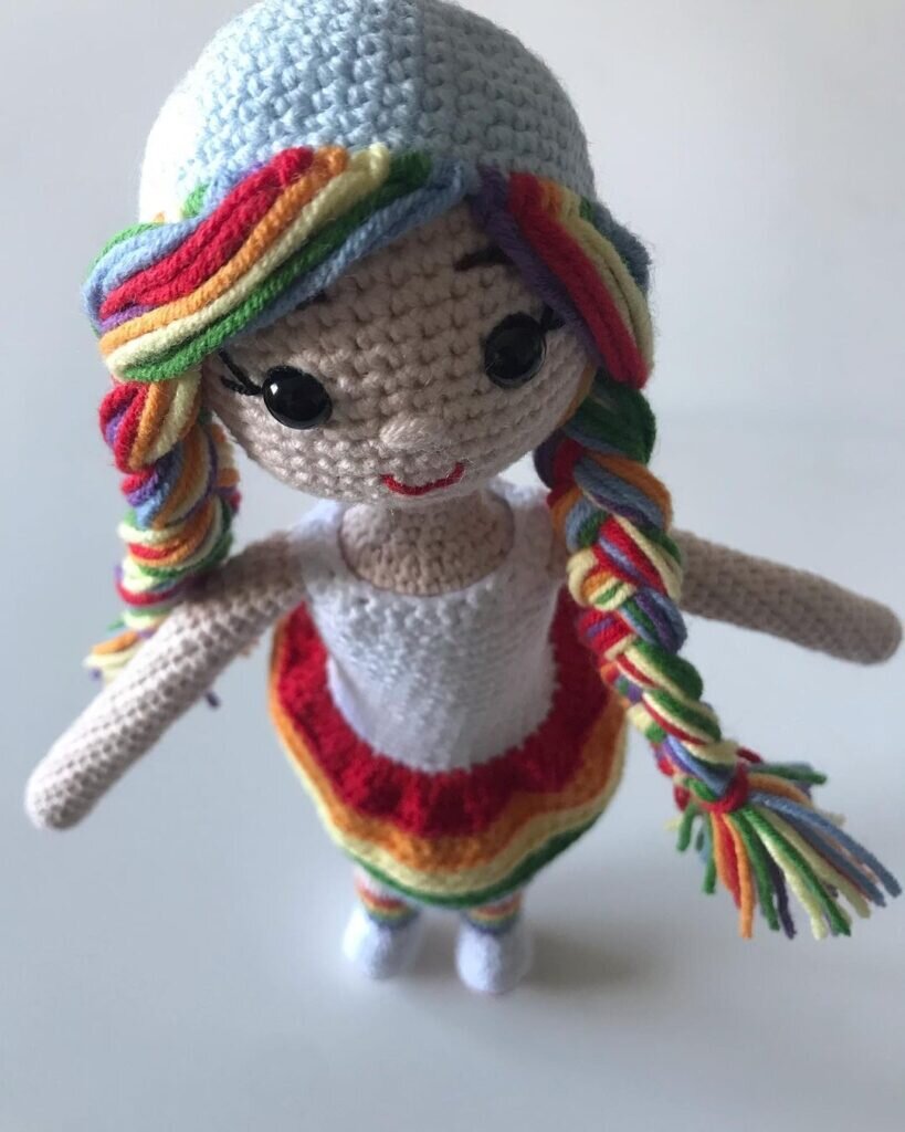 Amigurumi Rainbow Doll Free Pattern 4