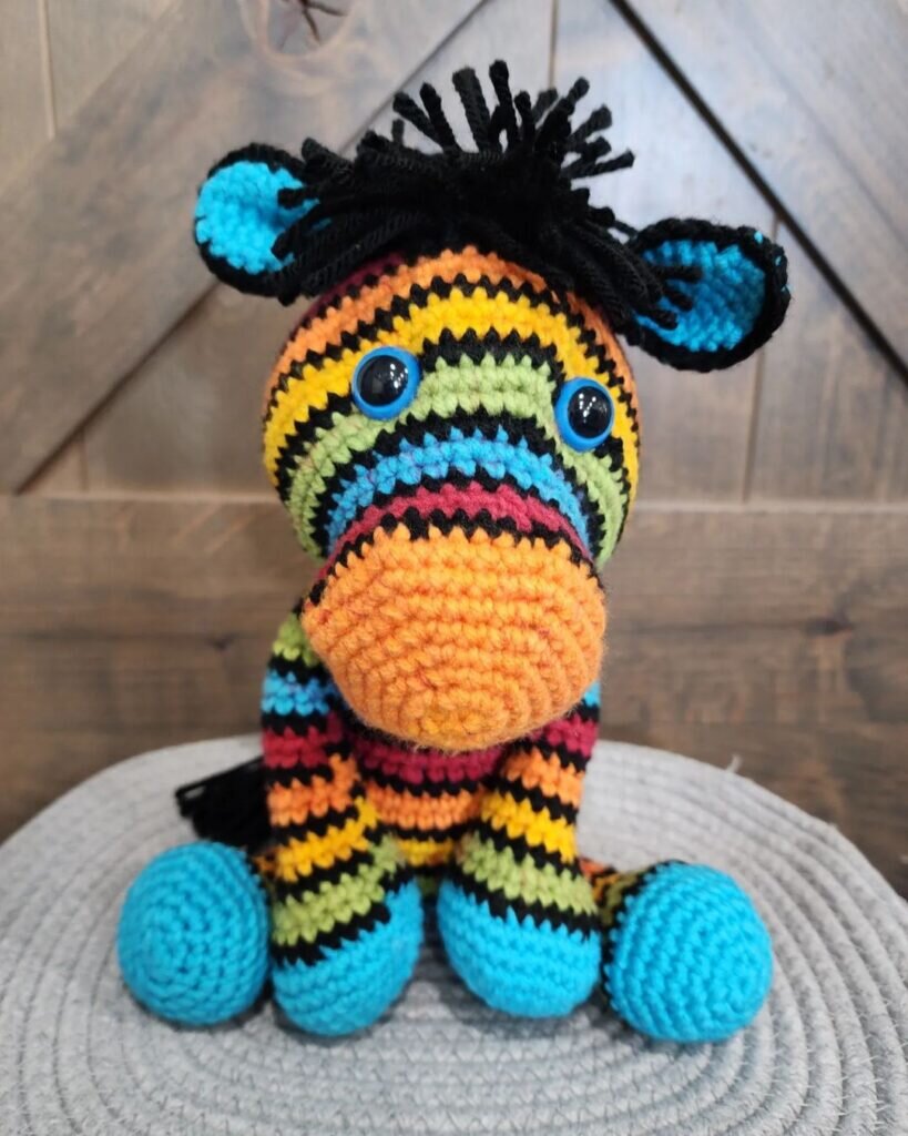 Amigurumi Rainbow Zebra Free Pattern 1