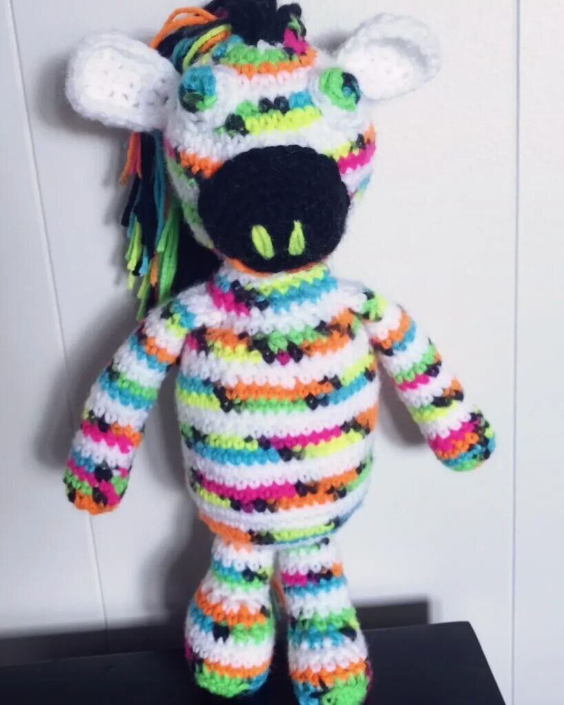 Amigurumi Rainbow Zebra Free Pattern 2