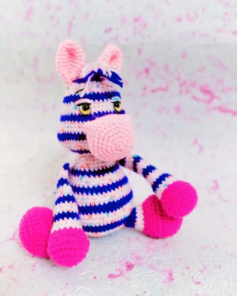 Amigurumi Rainbow Zebra Free Pattern 4