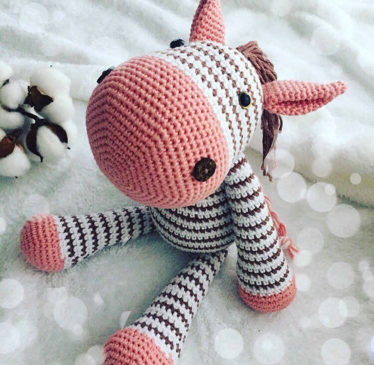 Amigurumi Rainbow Zebra Free Pattern 5