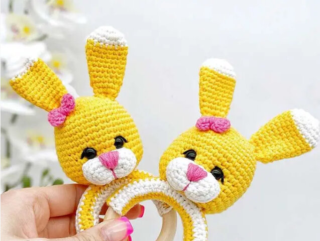 Amigurumi Rattle Bunny Crochet Pattern