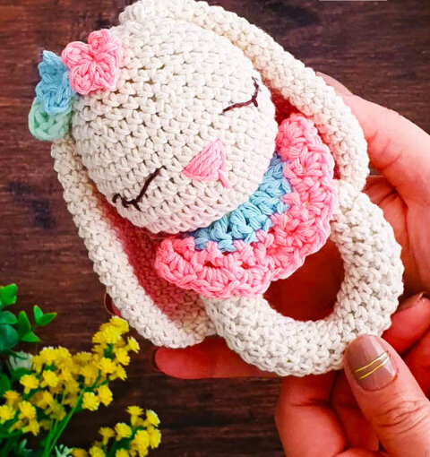 Amigurumi Rattle Bunny Free Pattern