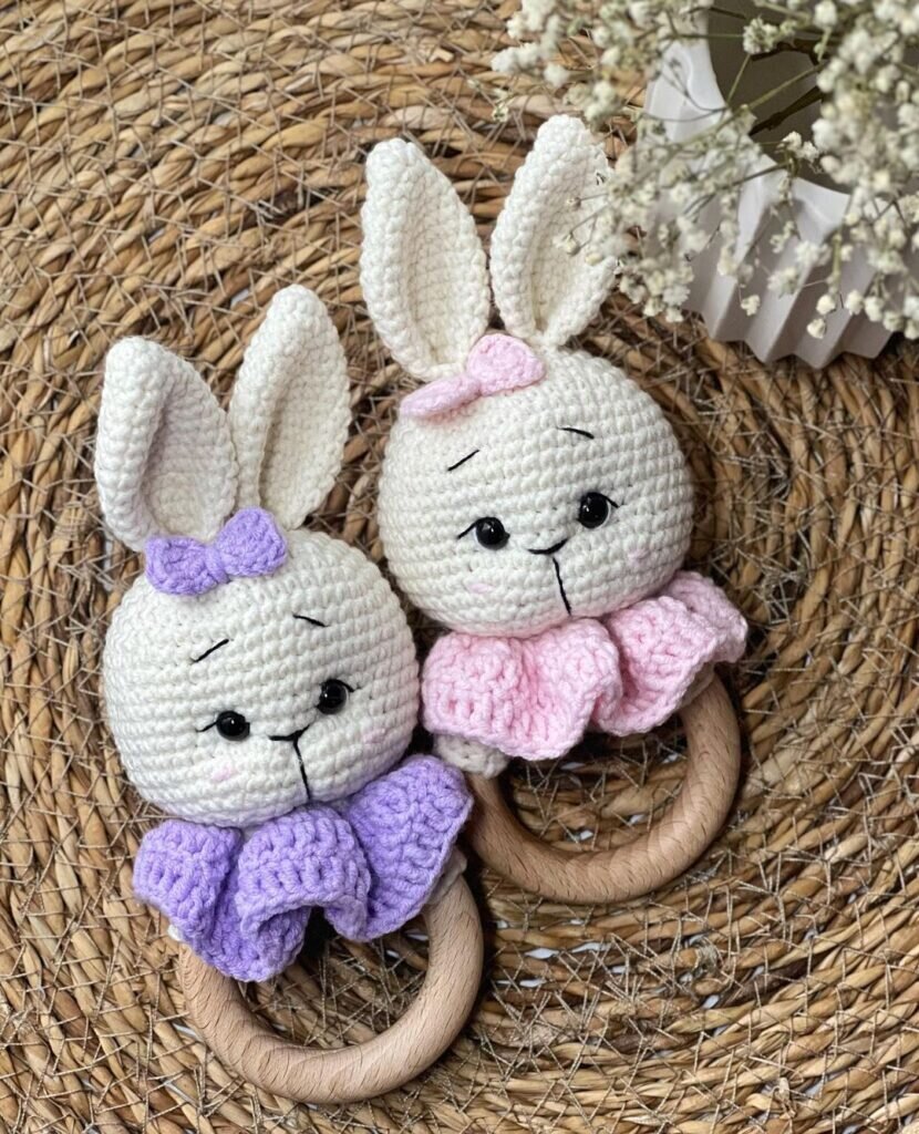 Amigurumi Rattle Bunny Free Pattern 8