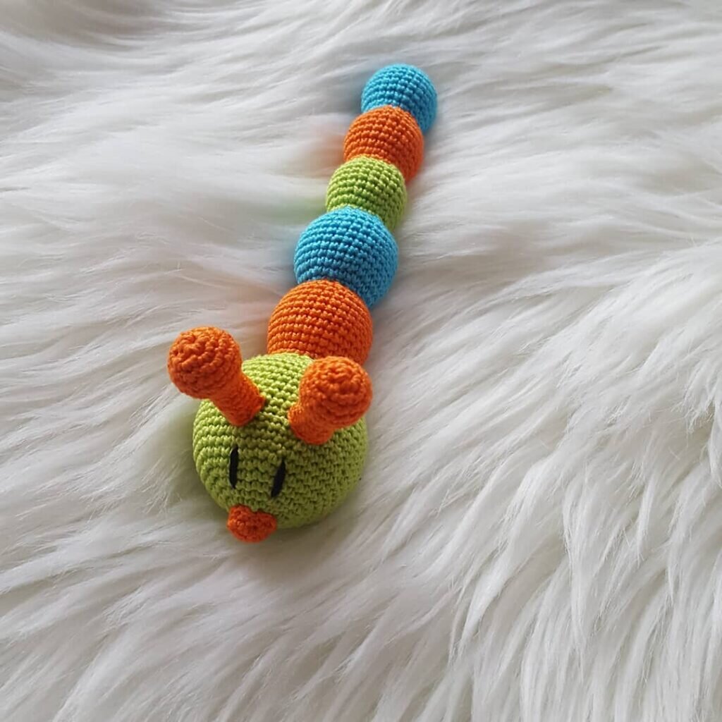 Amigurumi Rattle Caterpillar Free Pattern 1